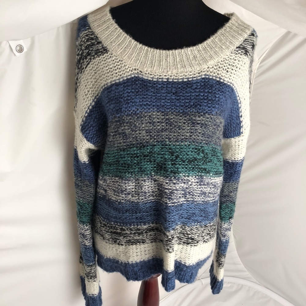Chaudry KC multicolor soft striped oversized sweater L